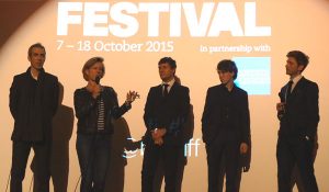 The cast and crew of DEPARTURE speak at its Mayfair premiere. 